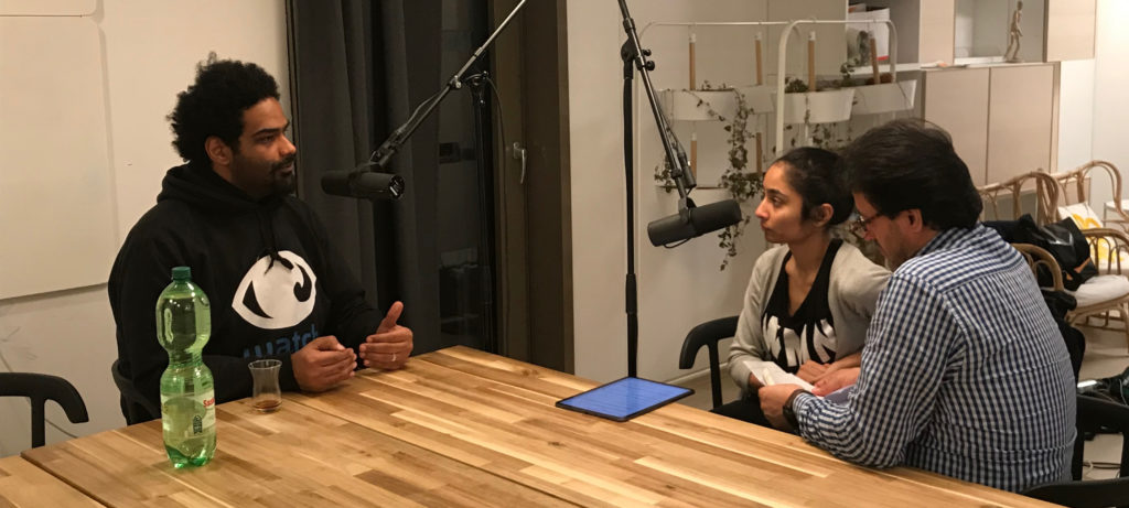 Interview mit M. Alkashef im mobilen Studio von Radio Connection Berlin