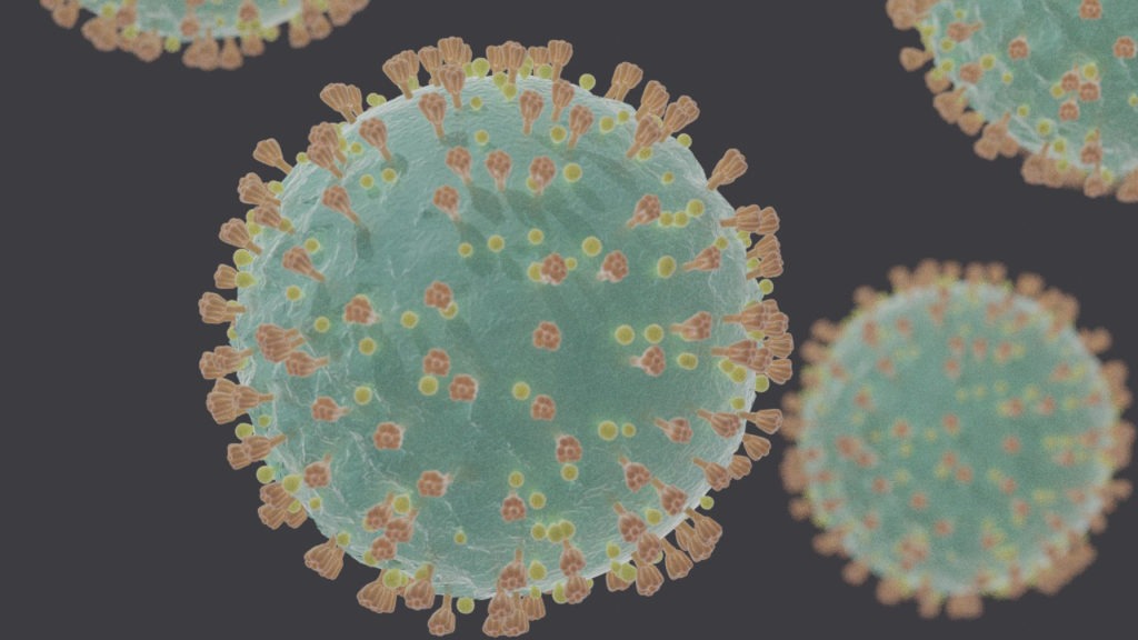 Der Virus COVID-19 unter dem Elektronenmikroskop
